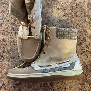 Depart Top-Sider Hikerfish Boots Tan-sparkle size7